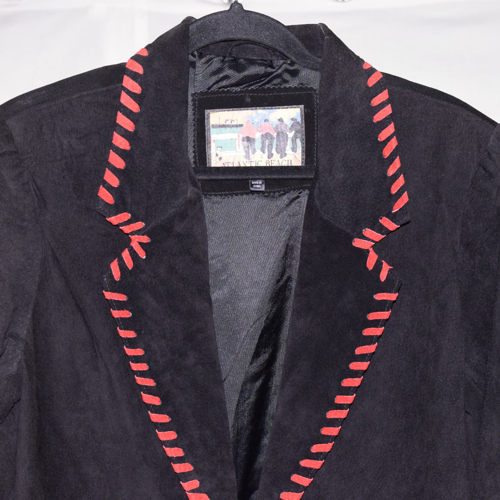 Atlantic Beach (L)Leather Coat Black Womens Jacket